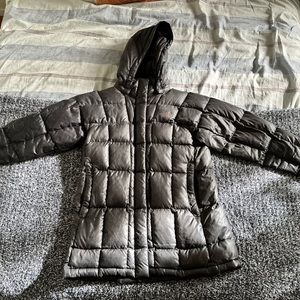 Dark Grey North Face Down Coat